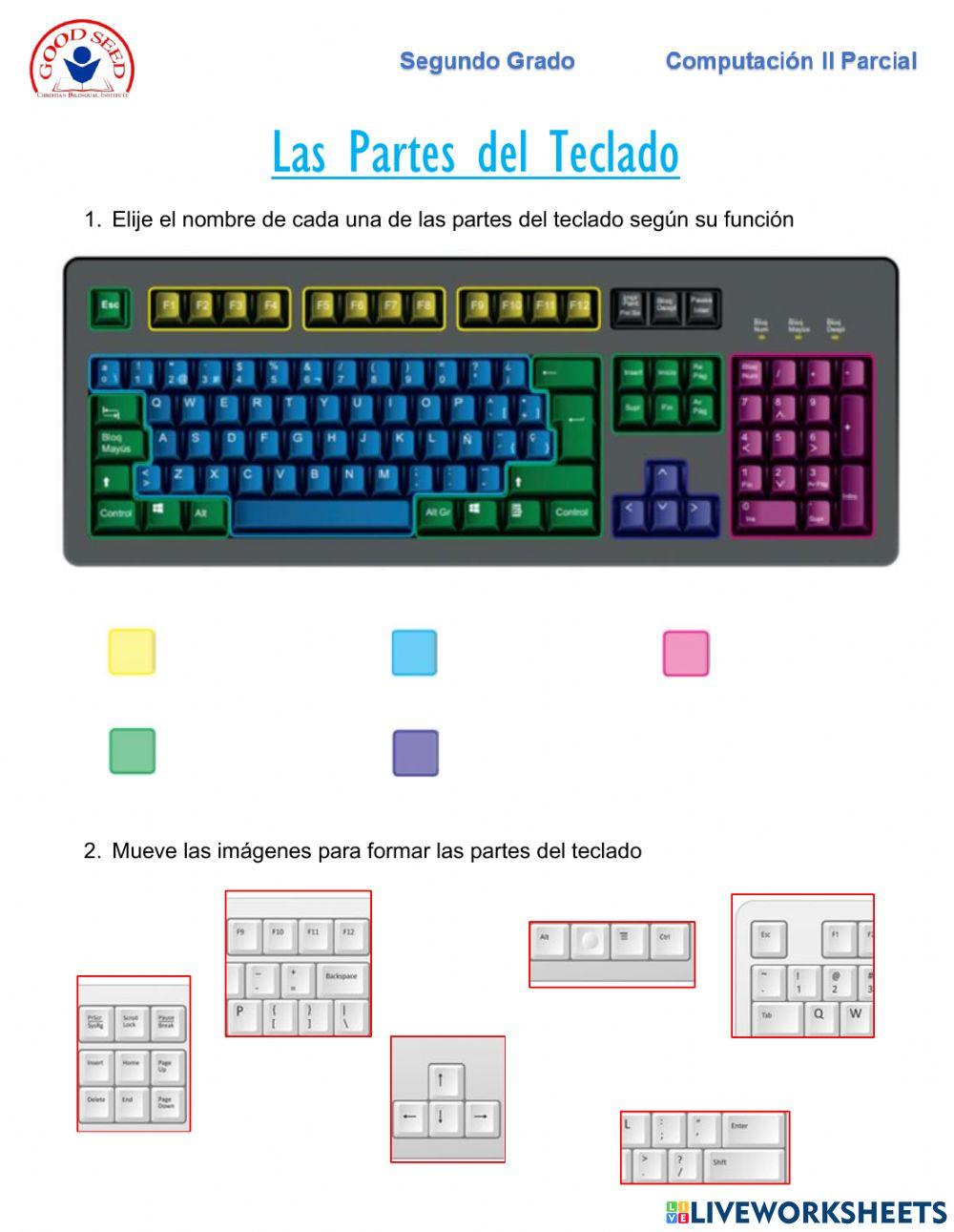 Partes del Teclado Segundo Grado 