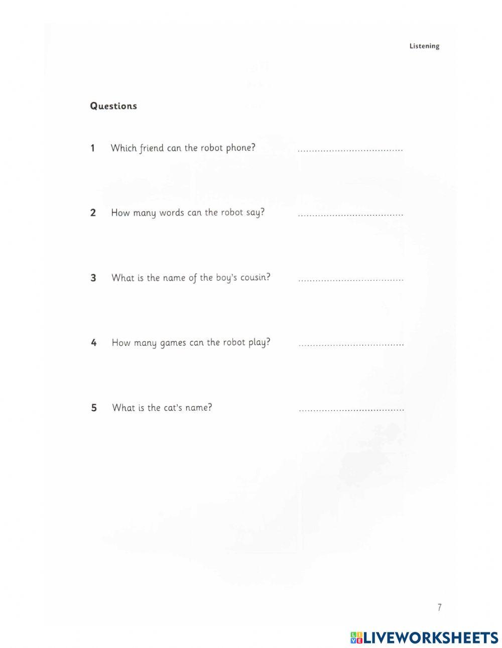 Starters - listening - week 1