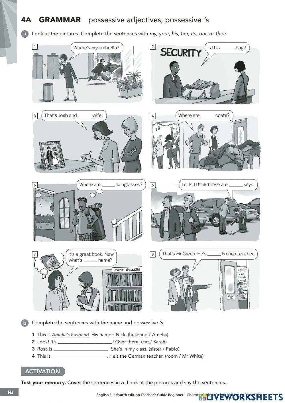 Possessive adjectives- Possessive 's