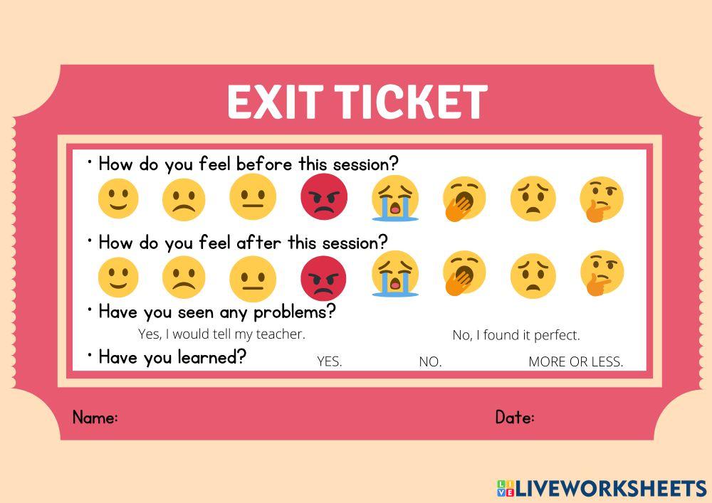 Exit ticket