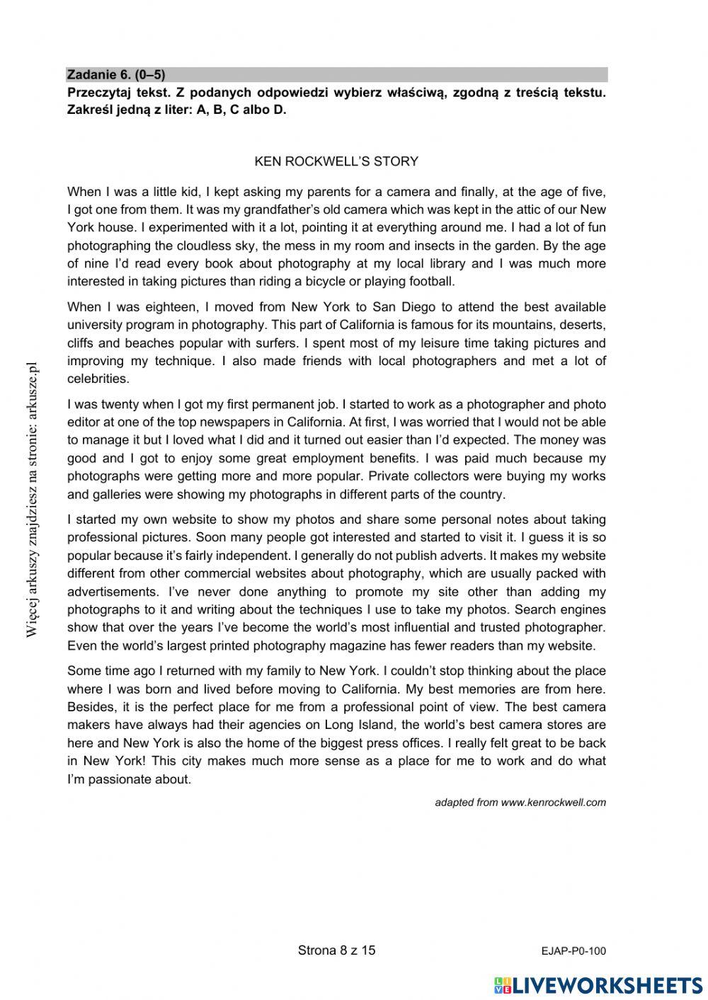 Matura mock exam 2021PP