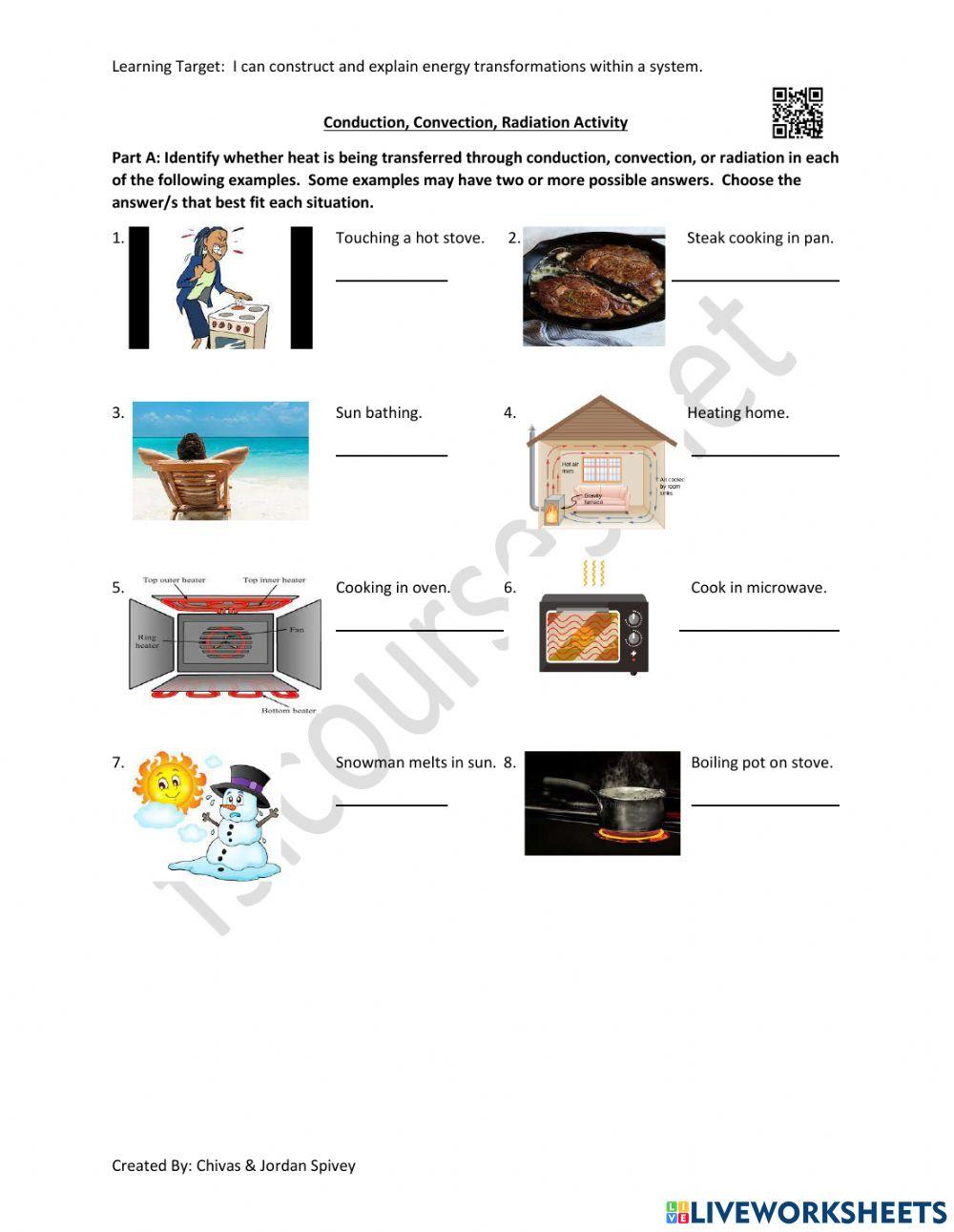 Conduction, Convection, Radiation Activity