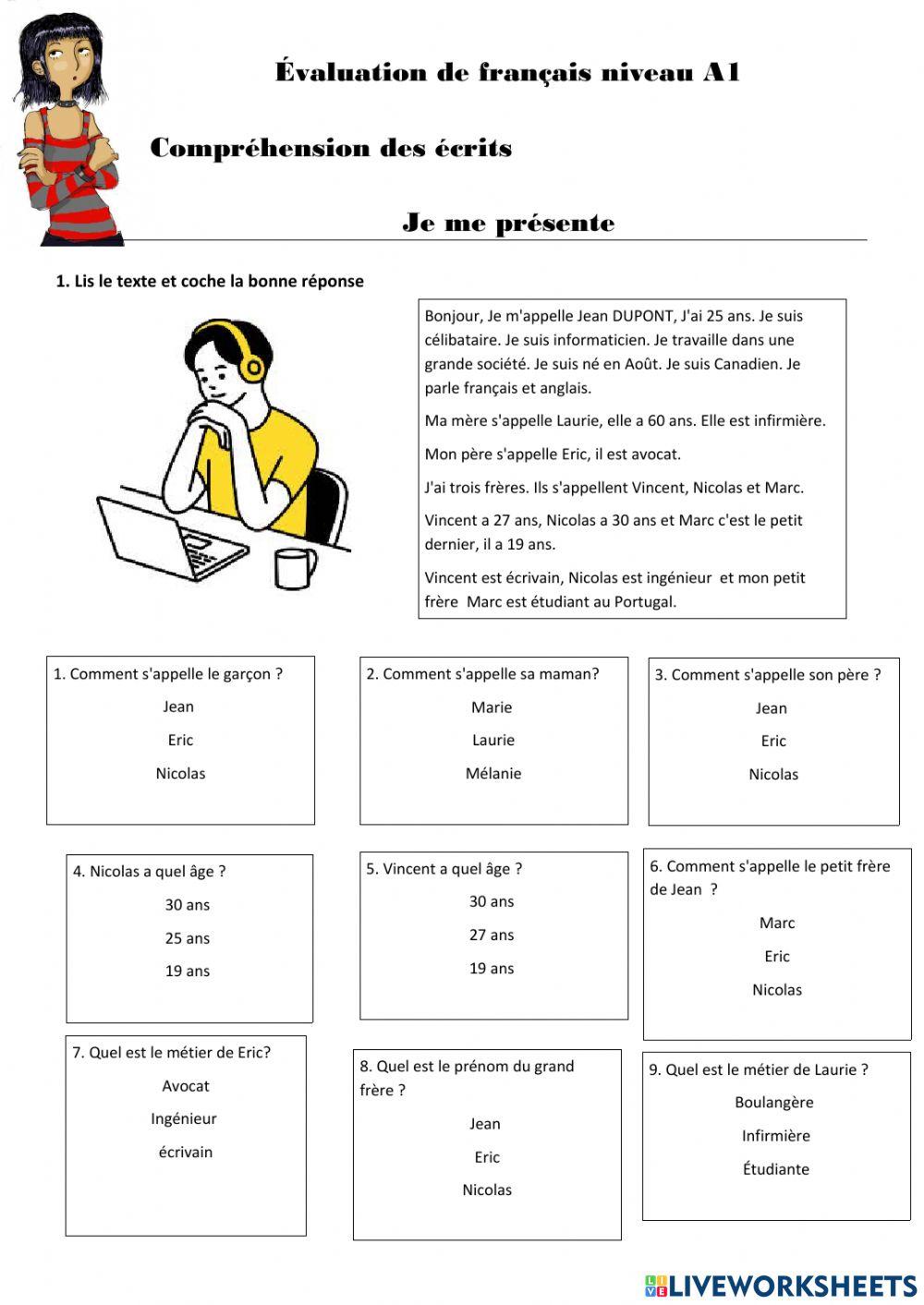 Évaluation présentation