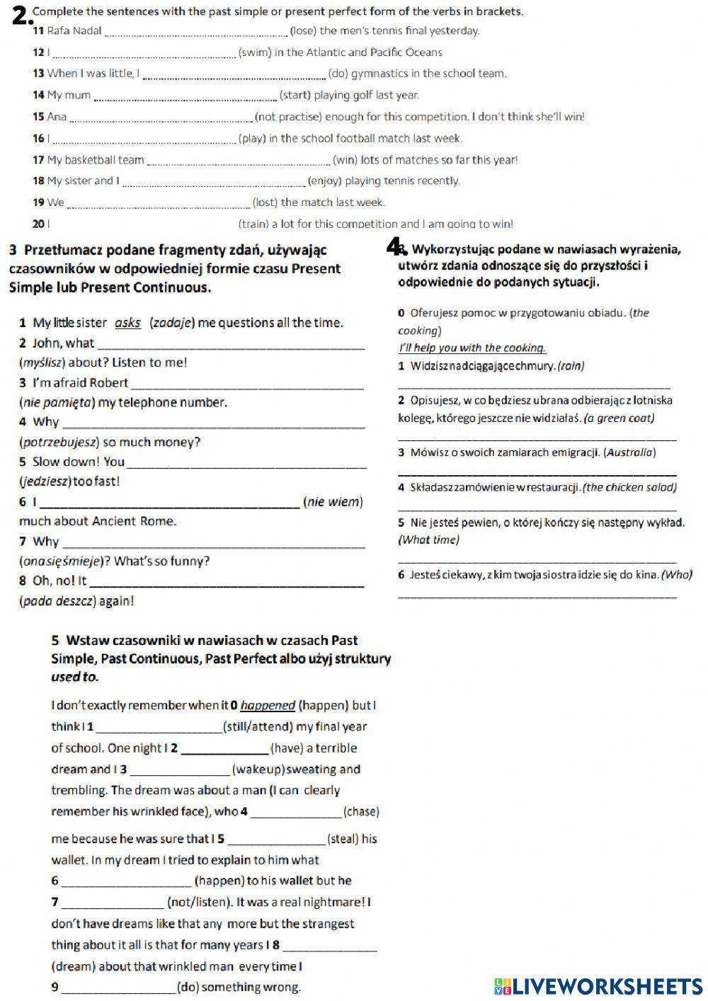 First Term Test - GOLD EXP B1 - UNITS 3-4