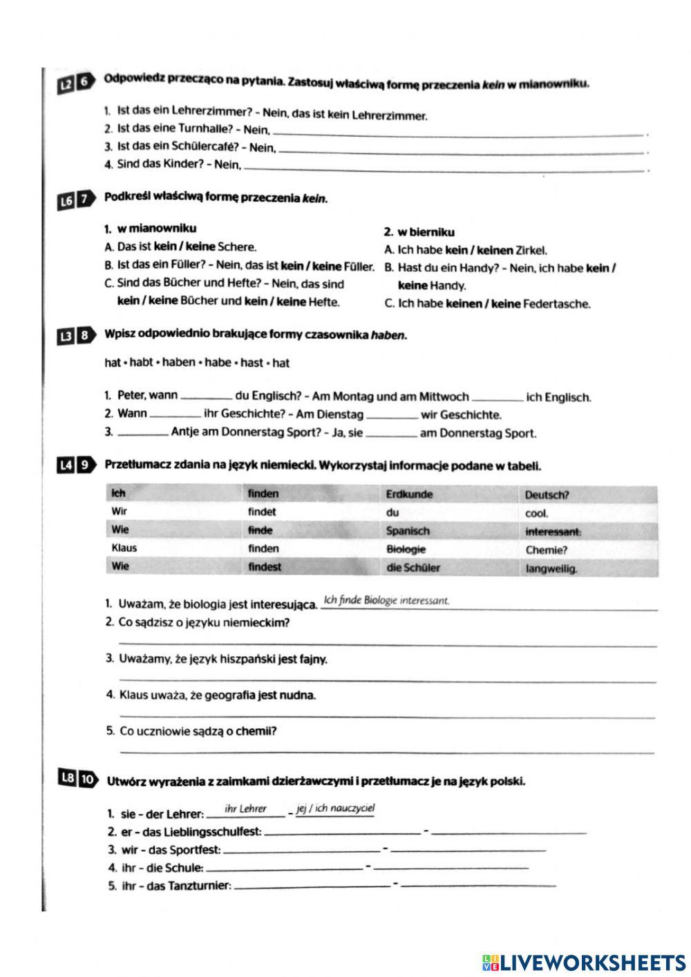 Kapitel 2 Poprawa Gramatyka