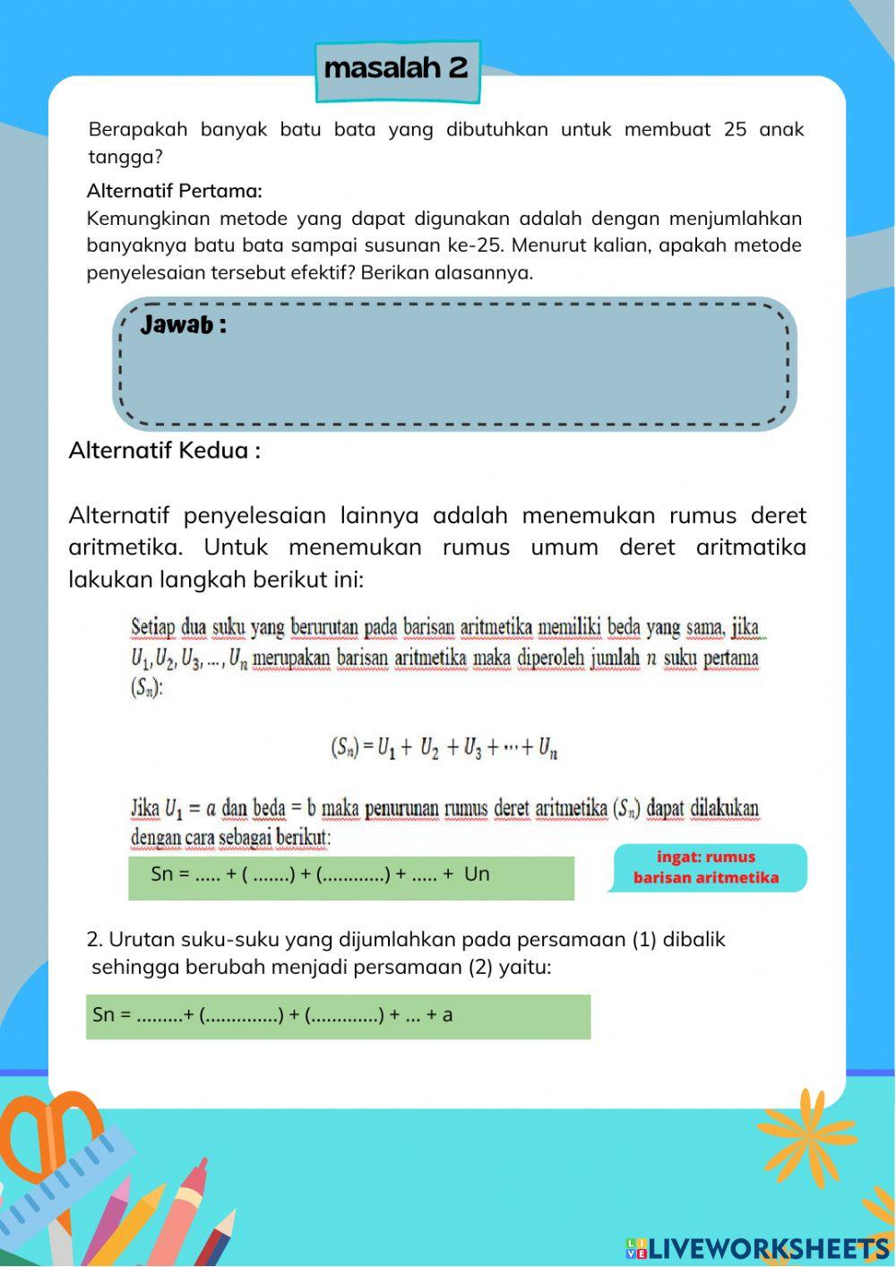 LKPD BARISAN ARITMETIKA