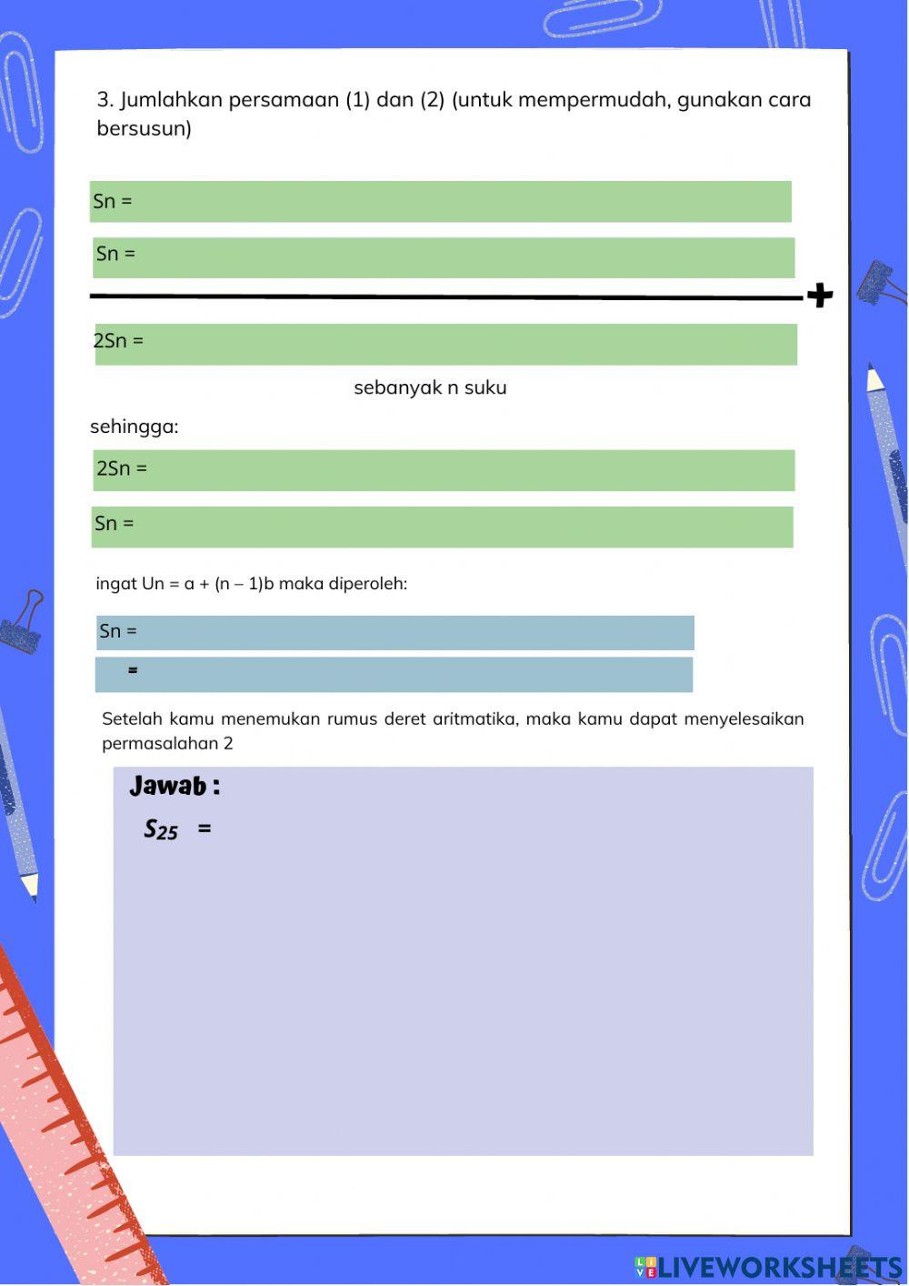 LKPD BARISAN ARITMETIKA