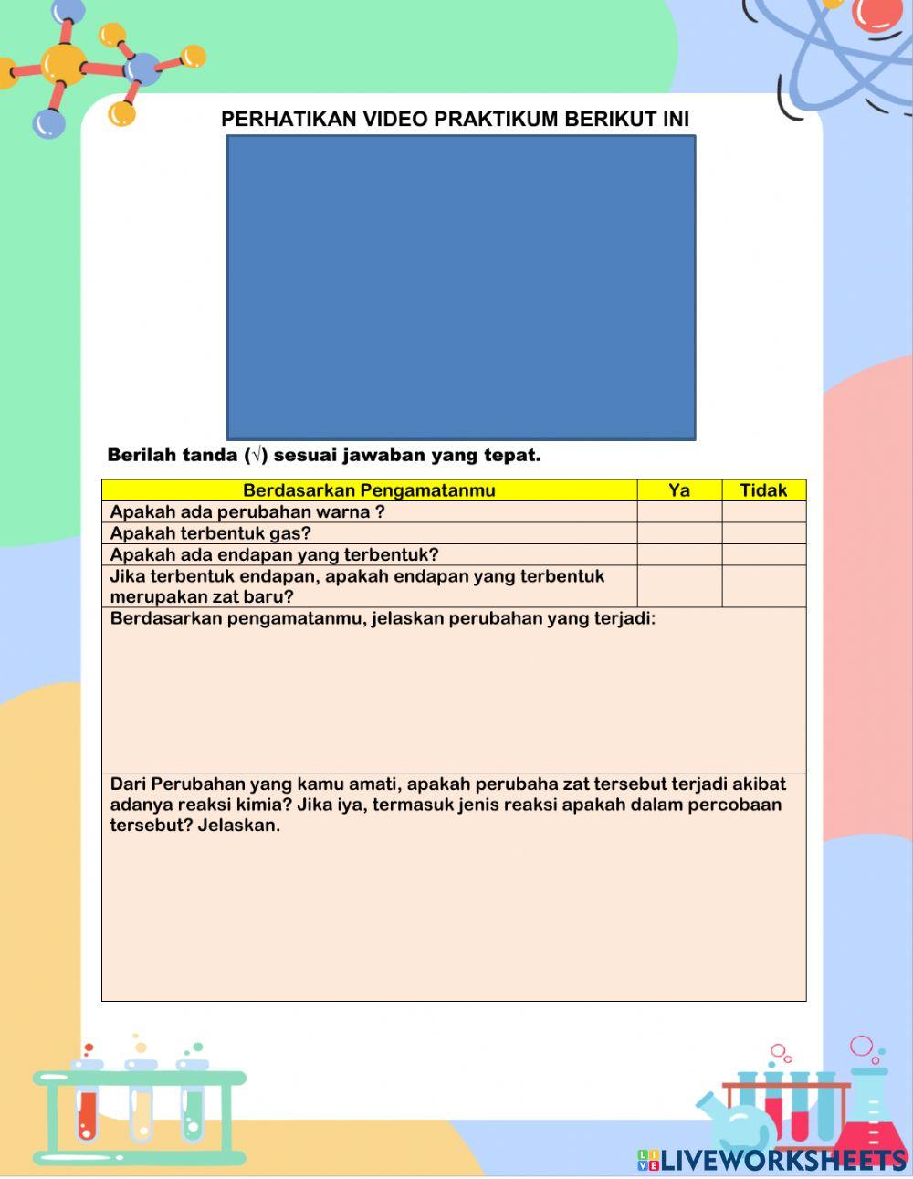 Lkpd ciri ciri dan jenis reaksi kimia