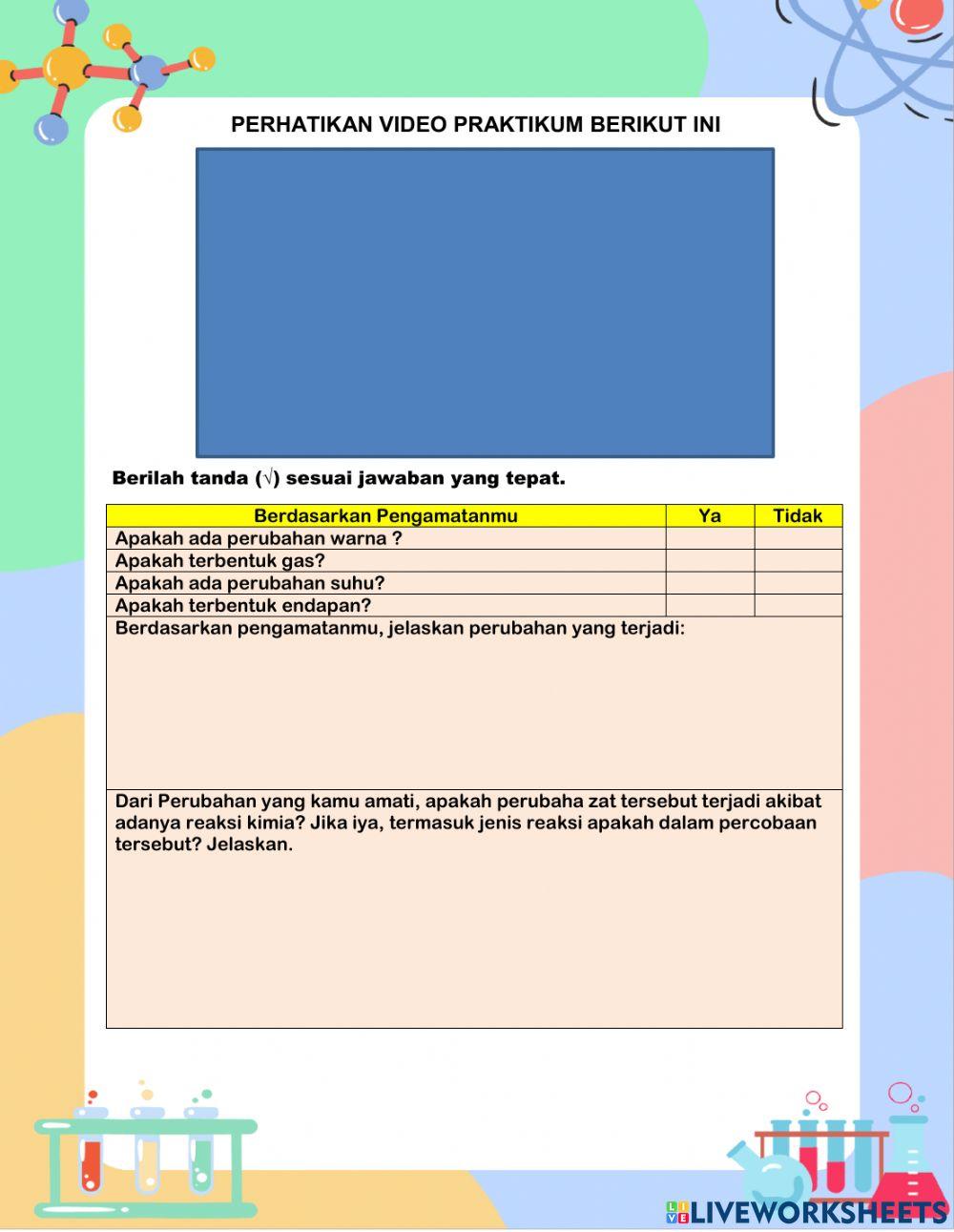 Lkpd ciri ciri dan jenis reaksi kimia