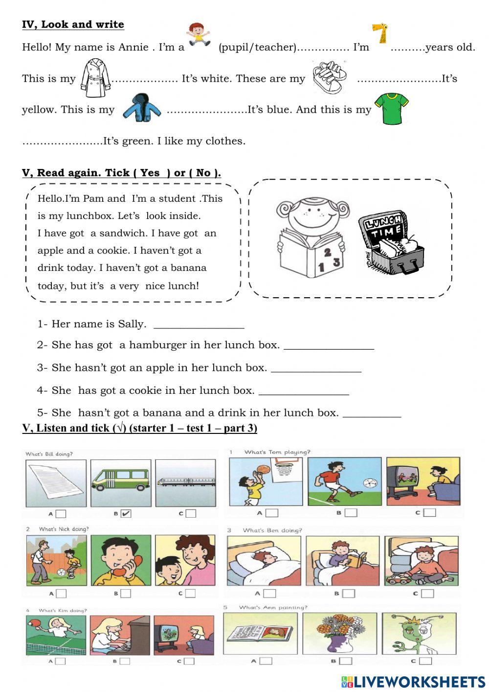 Homework for tet holiday 2a