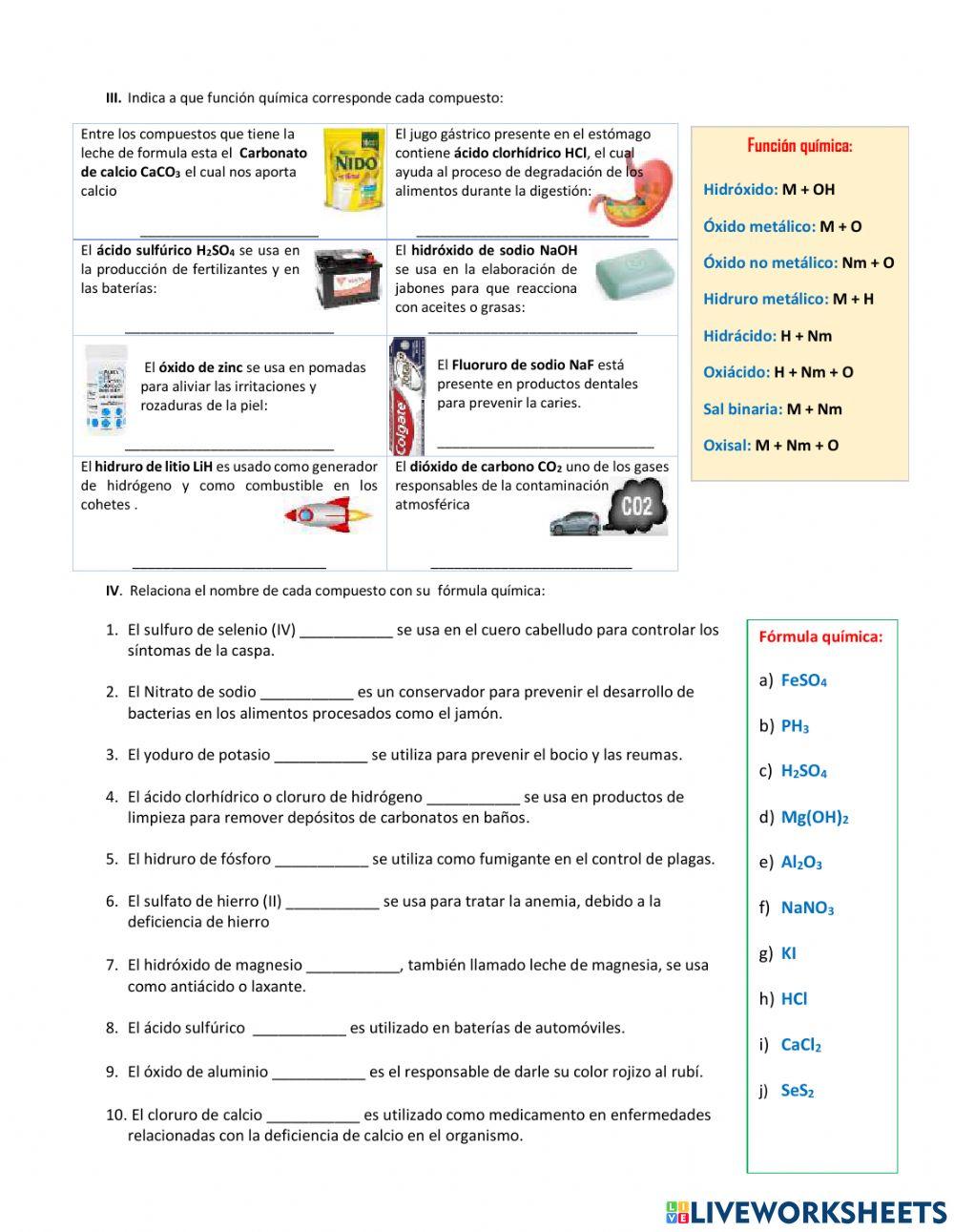 Tercer examen parcial de quimica 1
