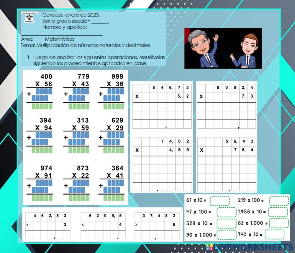 MULTIPLICACIONES