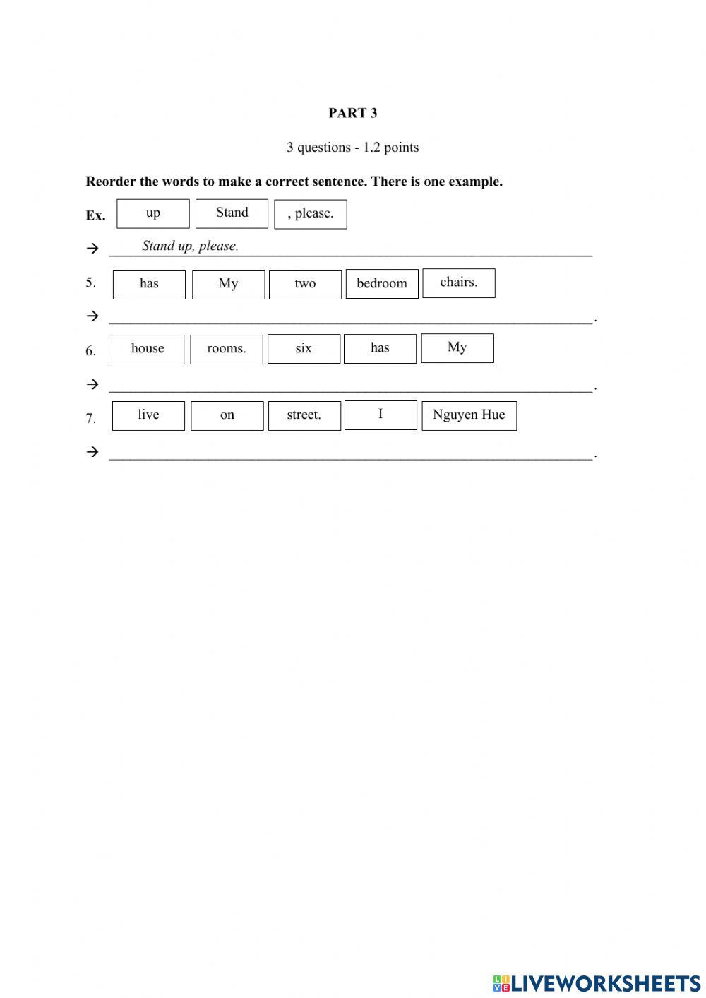 TA3 Smart Start-Unit 4 Test