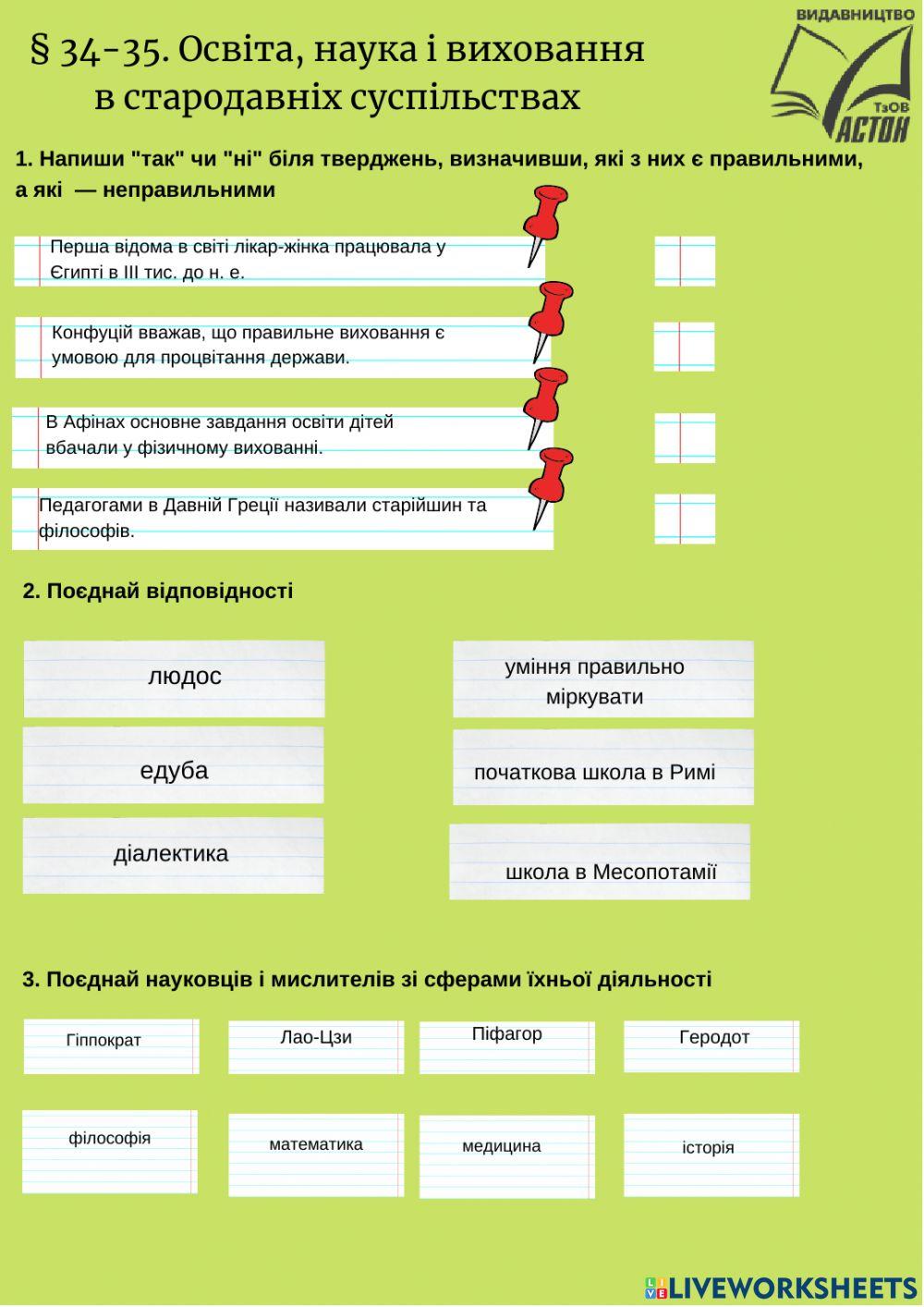 Освіта, наука і виховання в стародавніх суспільствах