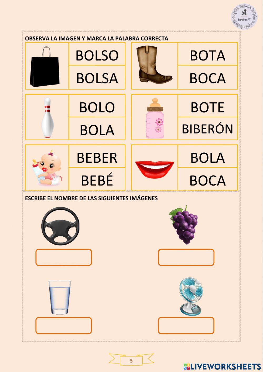 Lectoescritura mayúscula v-b