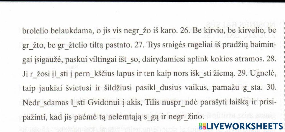 Nosinių rašyba šaknyje (1)