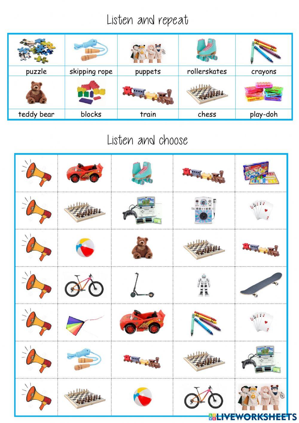 Listen and choose toys tiger 2 extra