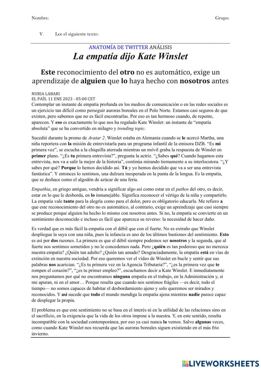 PRONOMBRES Y DETERMINANTES