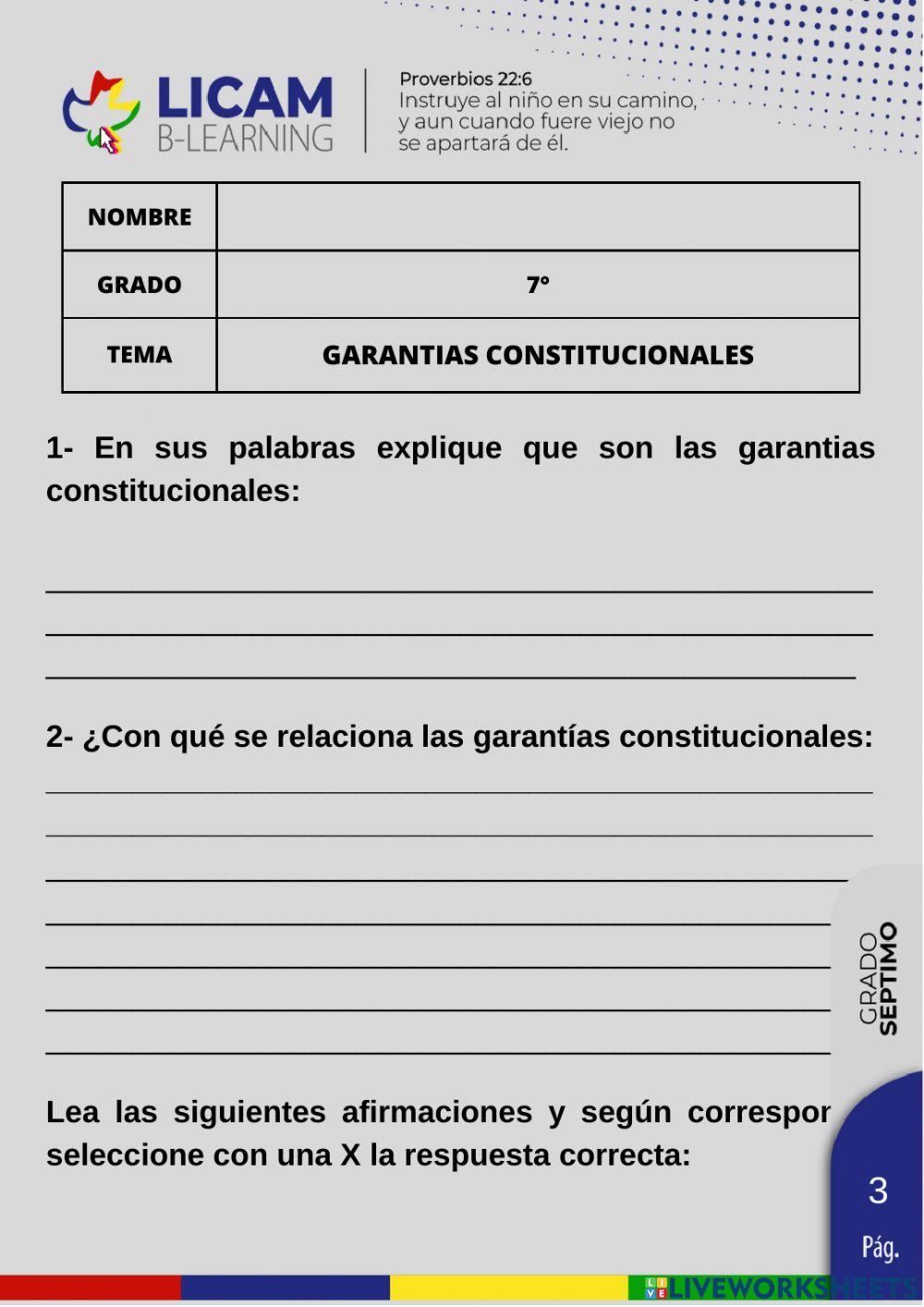 Garantías constitucionales.