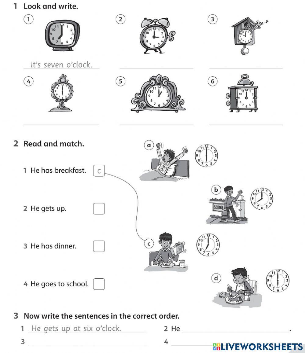 Telling time Writing by Teacher Kazim