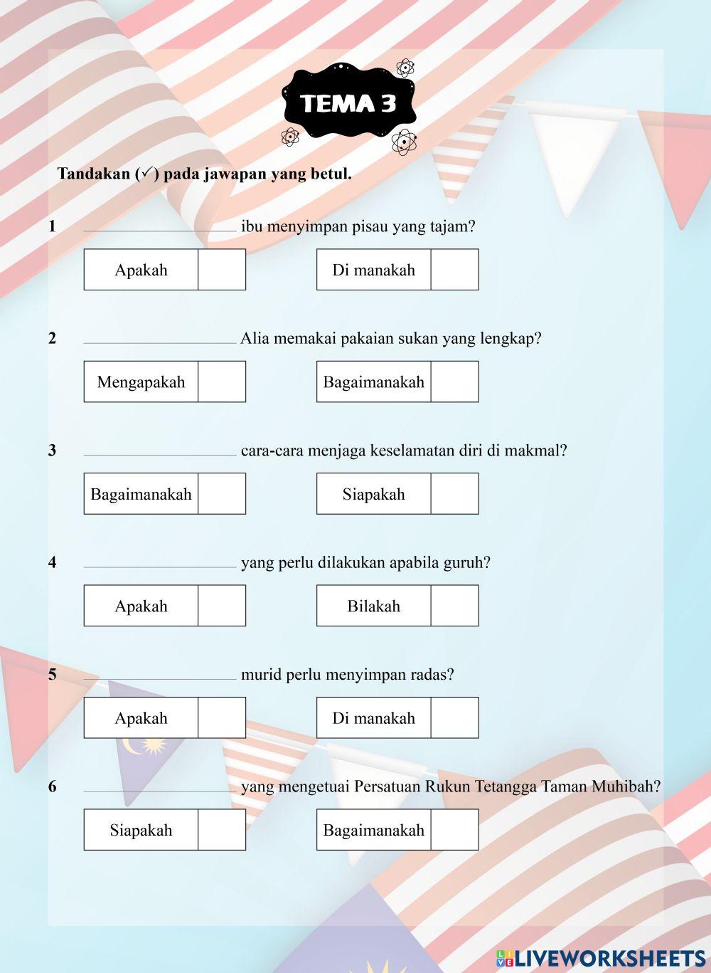 Tutor Sukses 2023-24 Bahasa Melayu Tahun 3 - Tema 3