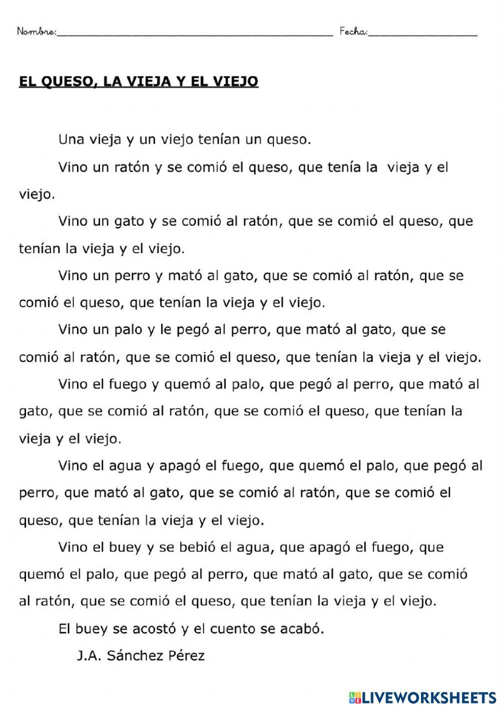 El queso, la vieja y el viejo