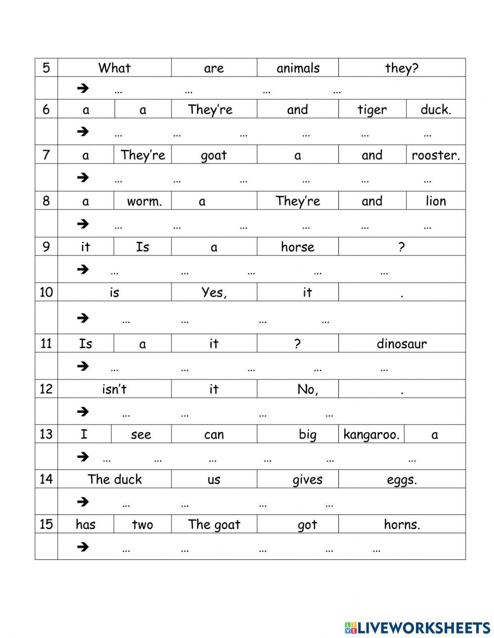 Farm animals dag-drop