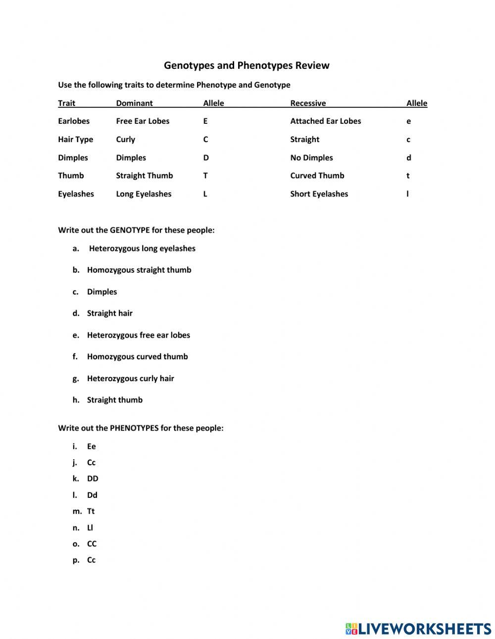 2264760 Genotype and Phenotype Review kimdease