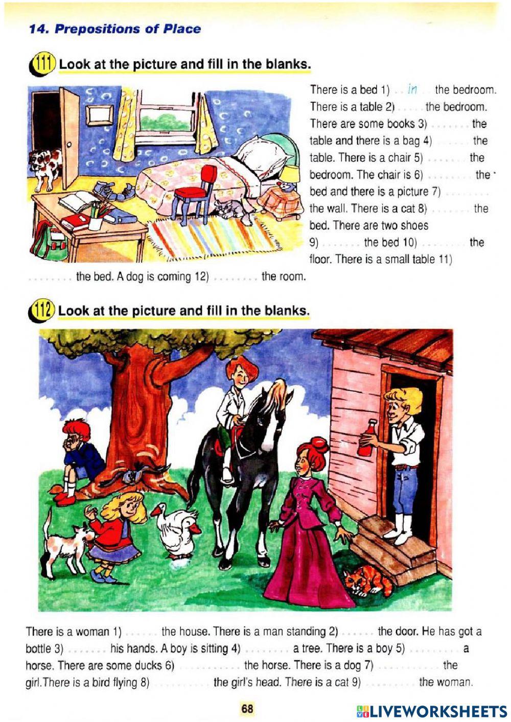 Prepositions of place