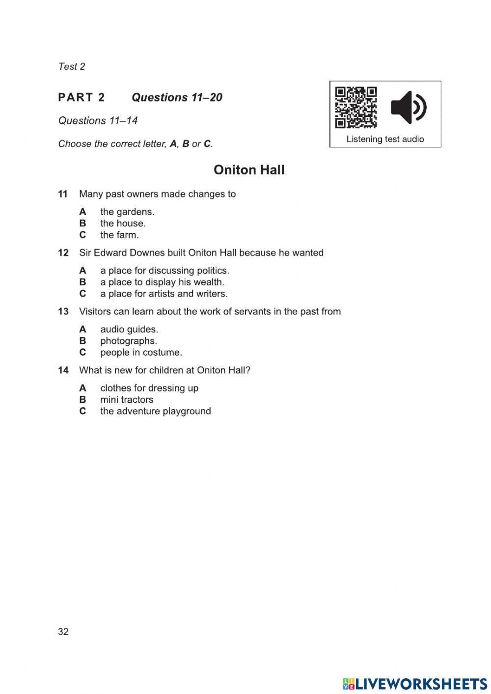 CAM IELTS LISTENING - TEST 2