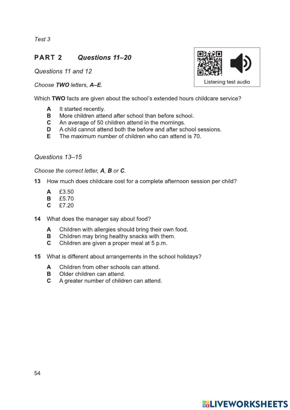 CAM IELTS LISTENING - TEST 3