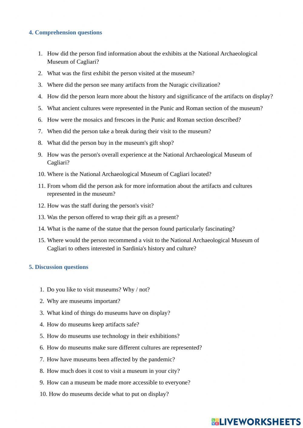 A visit to a Sardinian museum