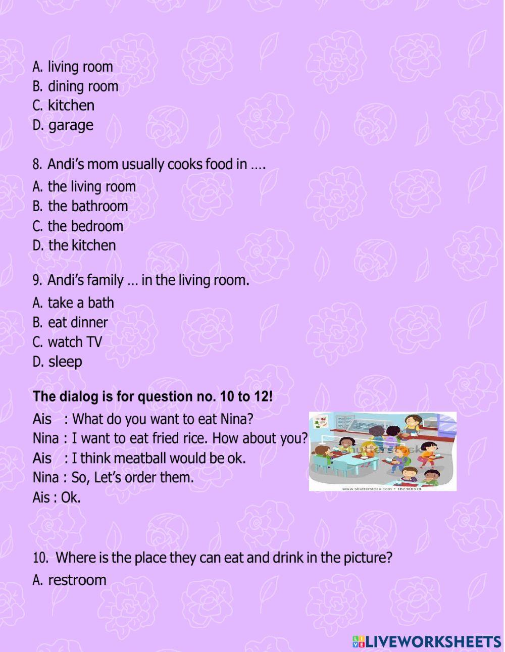 English worksheet