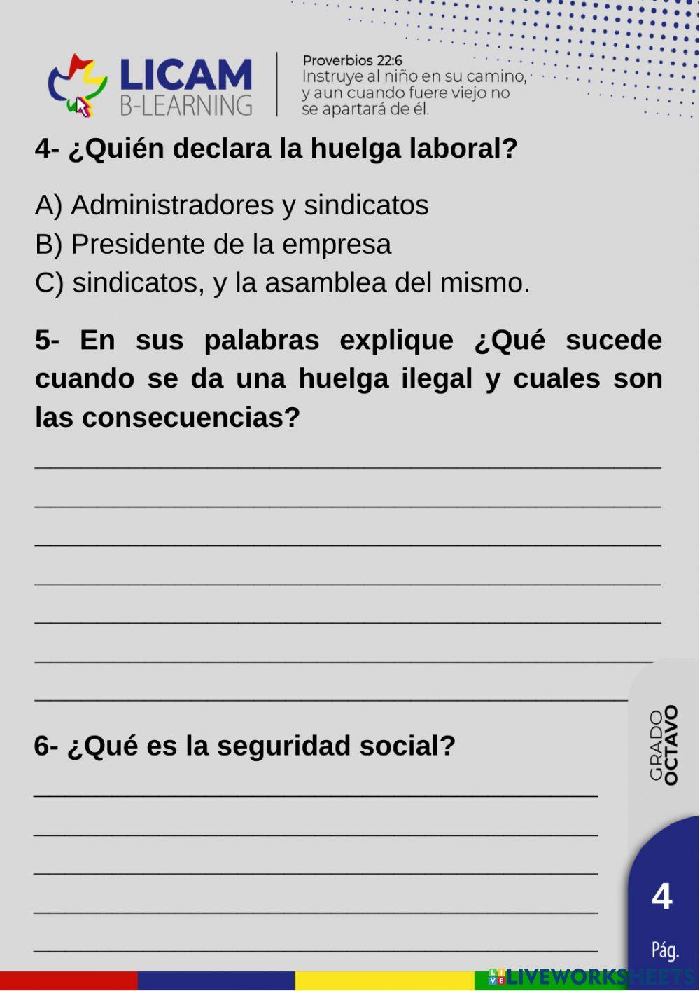 Huelgas laborales y seguridad social.