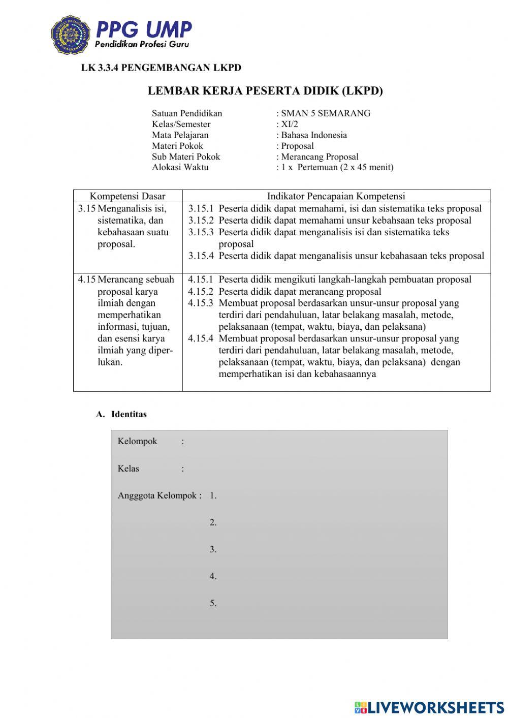 Lkpd Membuat Proposal