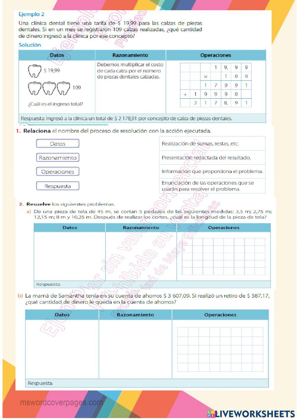Solución de problemas: operaciones con decimales