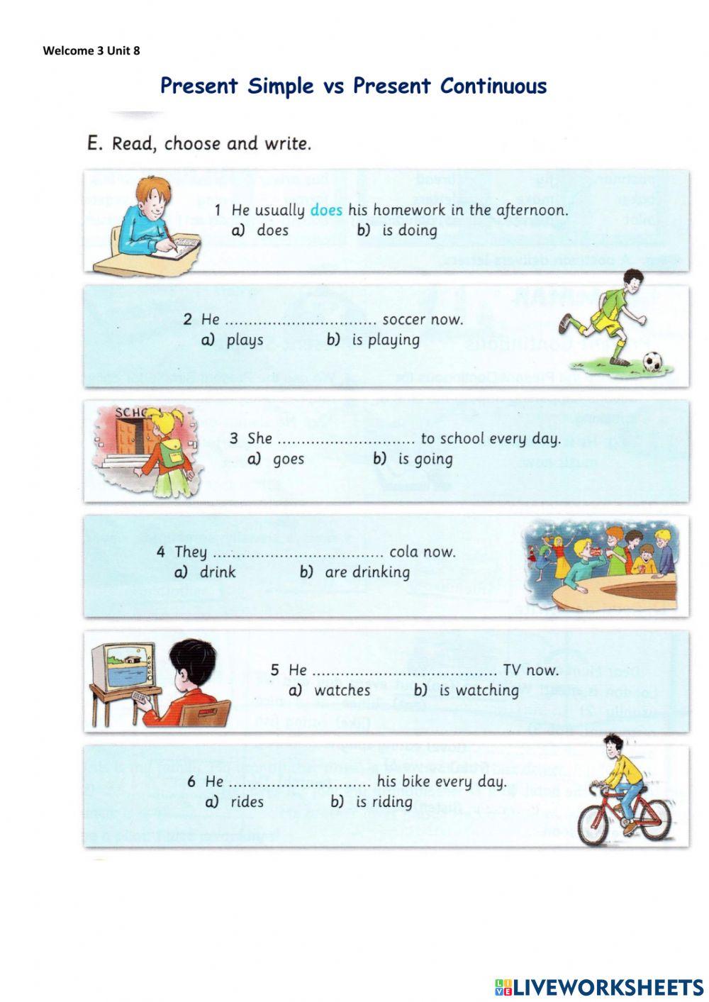 Present Simple and Present Continuous Present Simple and Present Continuous