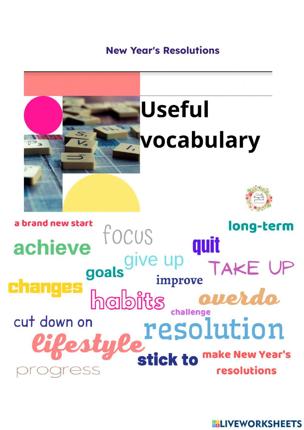 New Year's resolutions