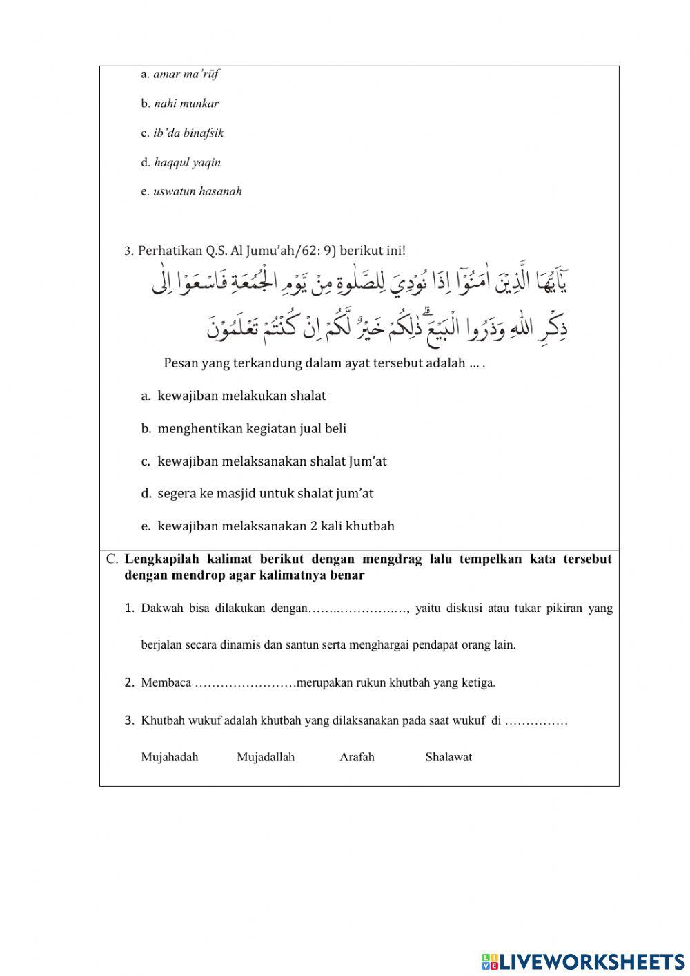 Lkpd khutbah tabligh dan dakwah