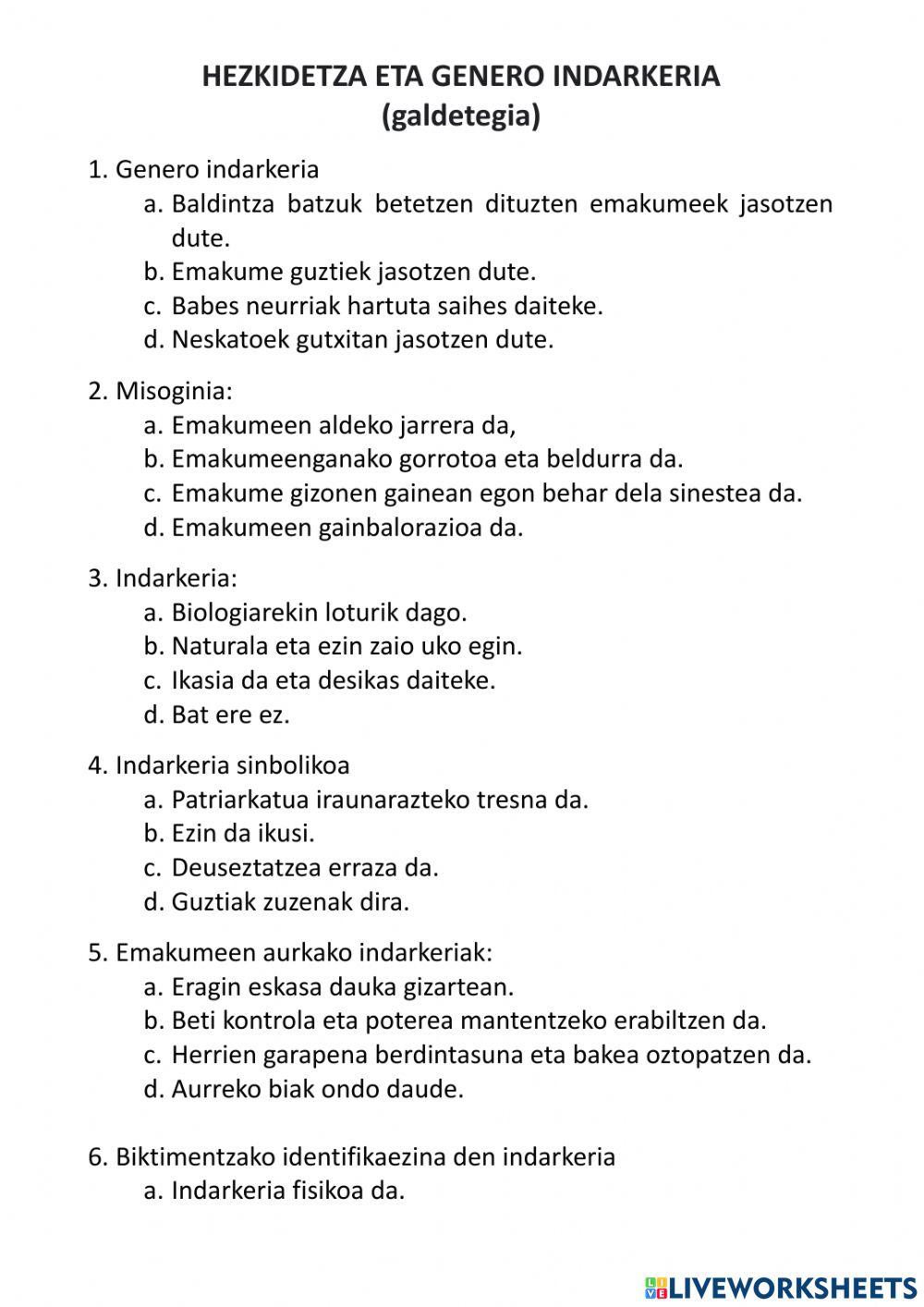 Zer dakigu genero indarkeriaz?