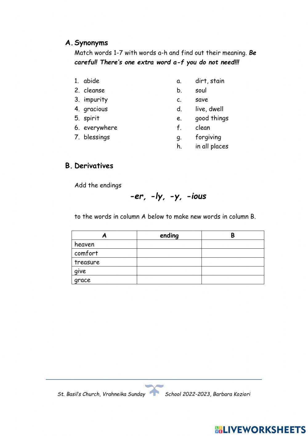 O heavenly King - Prayer