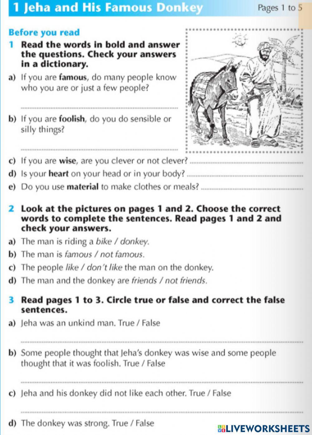 Jeha and his famous donkey 1