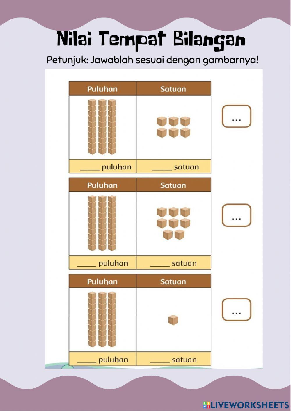 LKPD Membilang 21-40 Kelas 1 Tema 5 Subtema 2