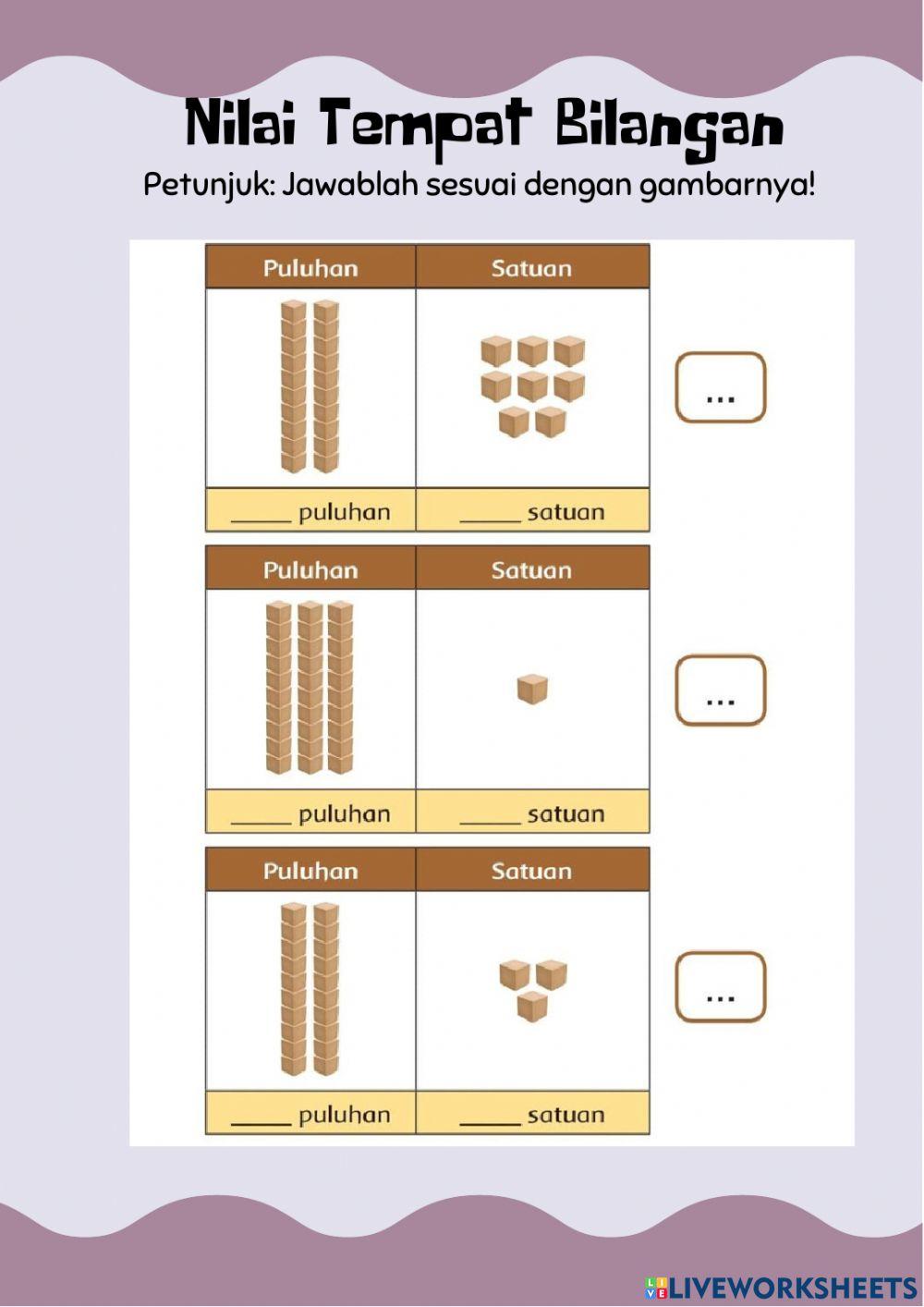 LKPD Membilang 21-40 Kelas 1 Tema 5 Subtema 2