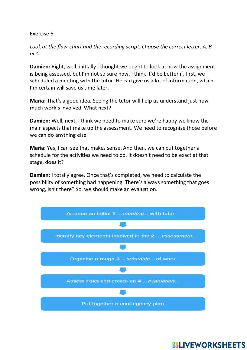 IE3, Unit 6, Listening, Exercise 6