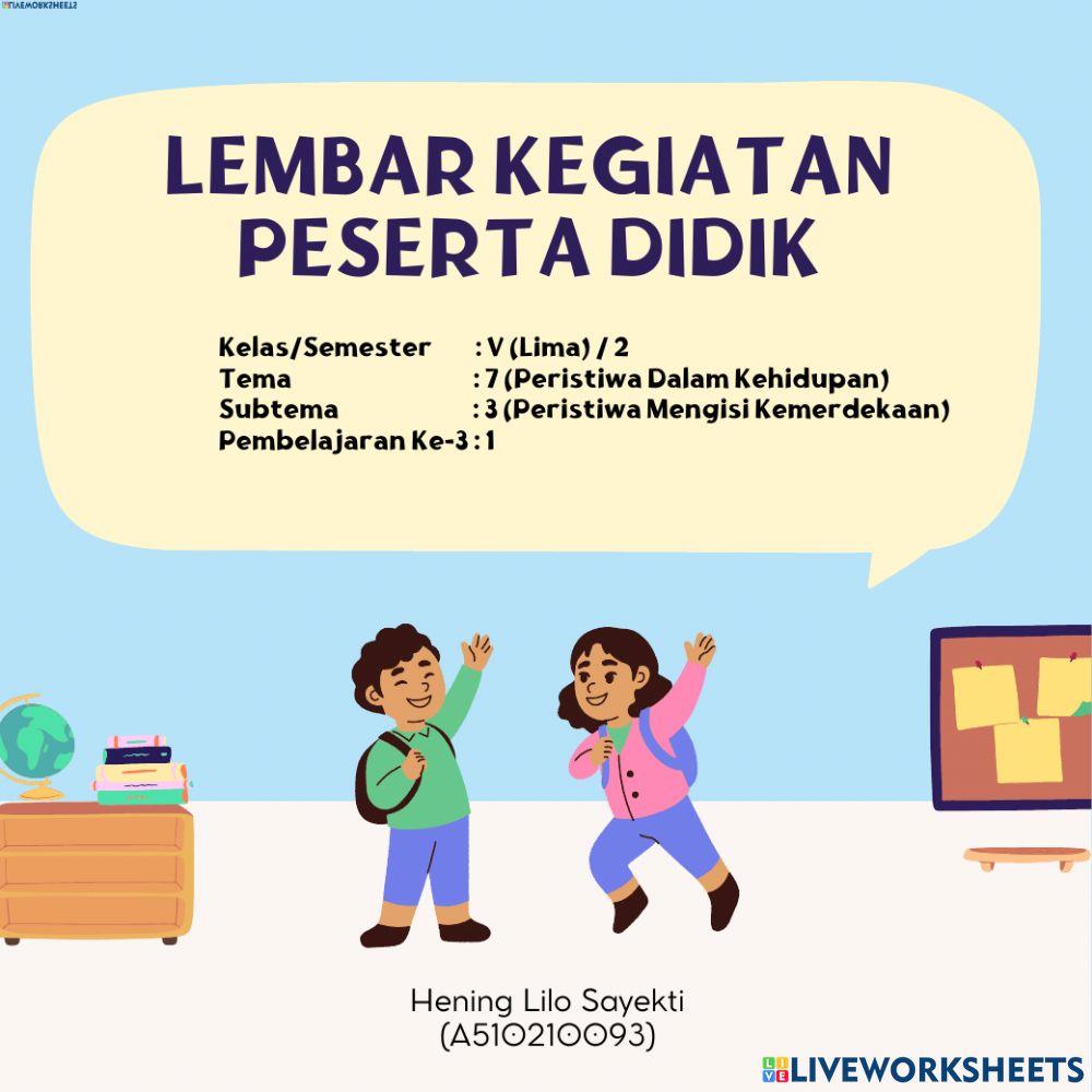 LKPD Tematik Kelas 5 SD