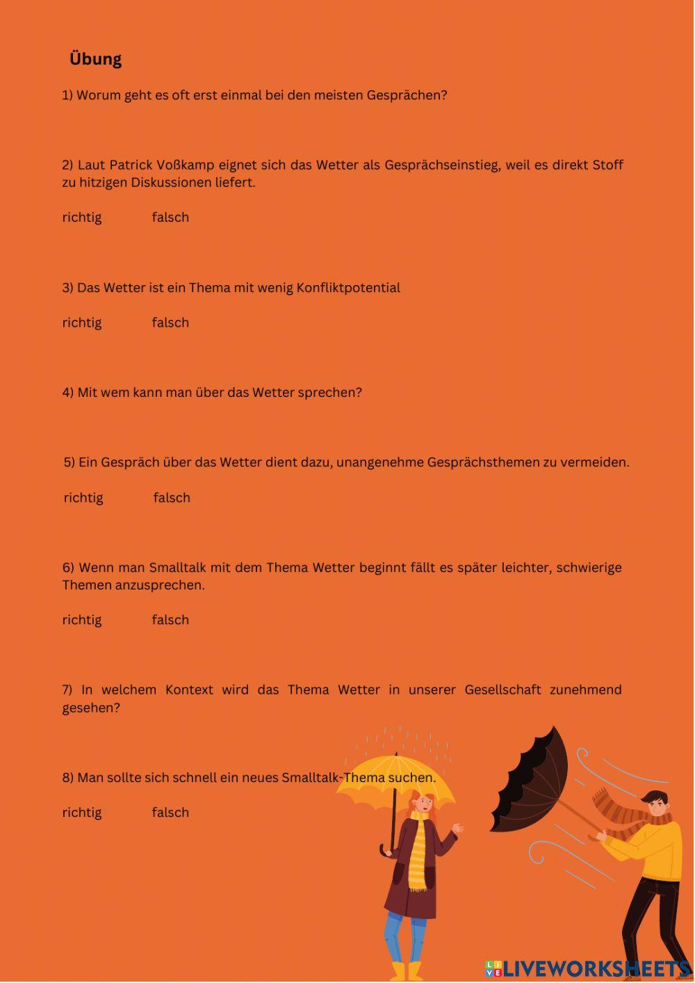 Wetter - Das Smalltalk-Thema Nummer 1!