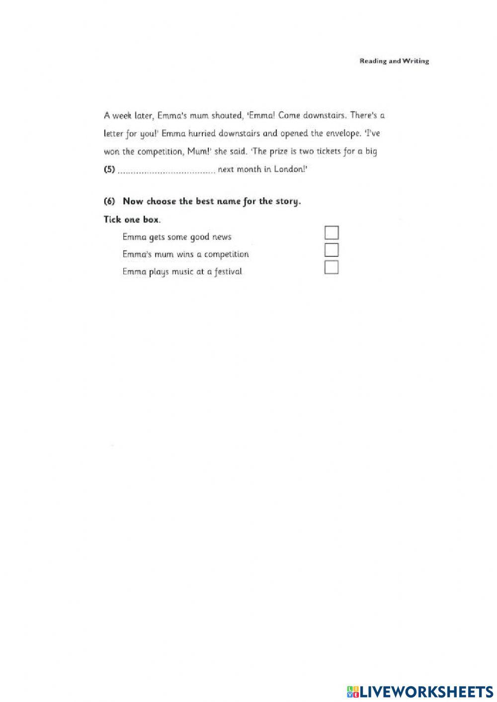 Flyers Reading and writing test 03 in Flyers 4 Authentic Examination Papers 2022