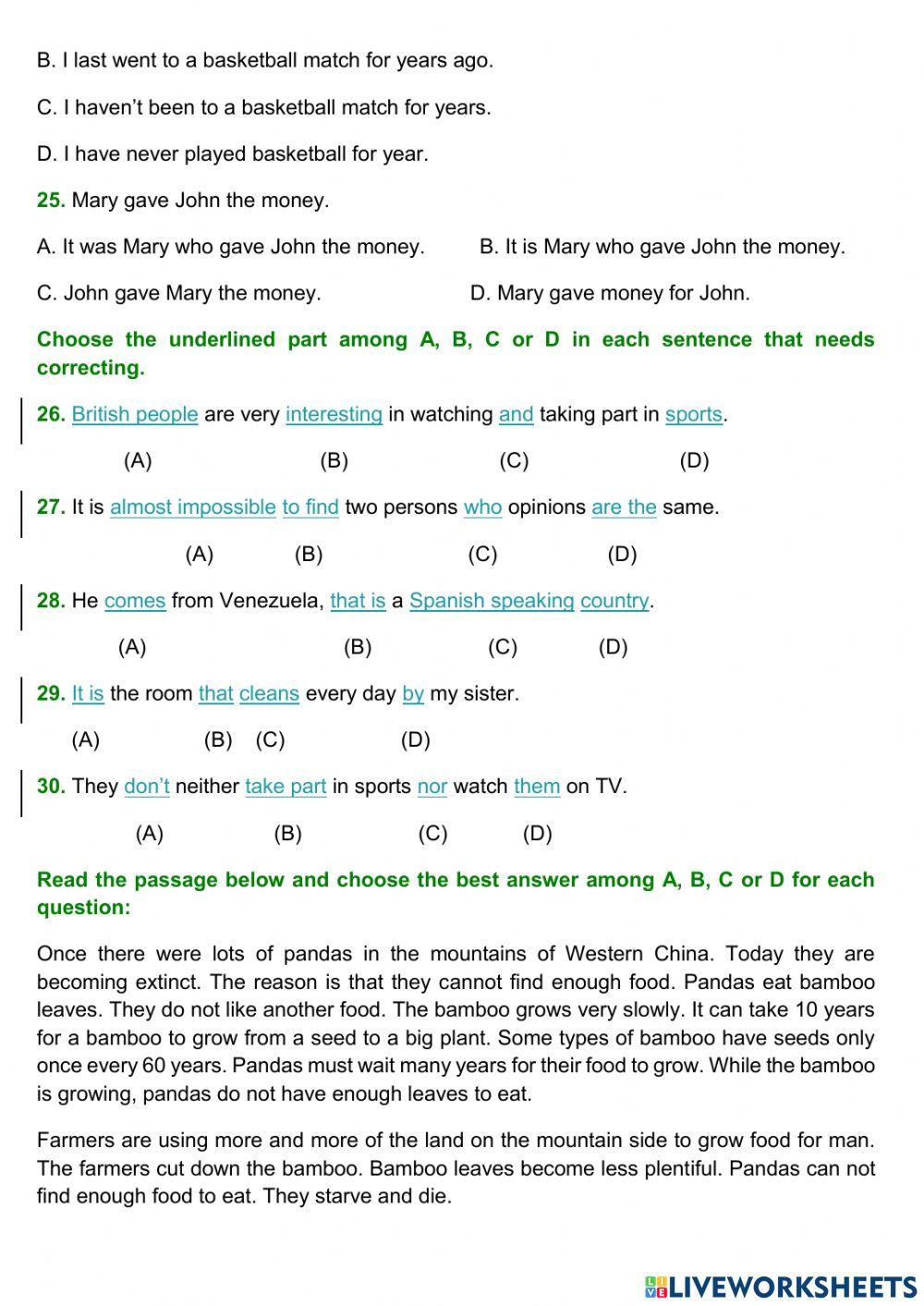 Đề thi hk2 lớp 11