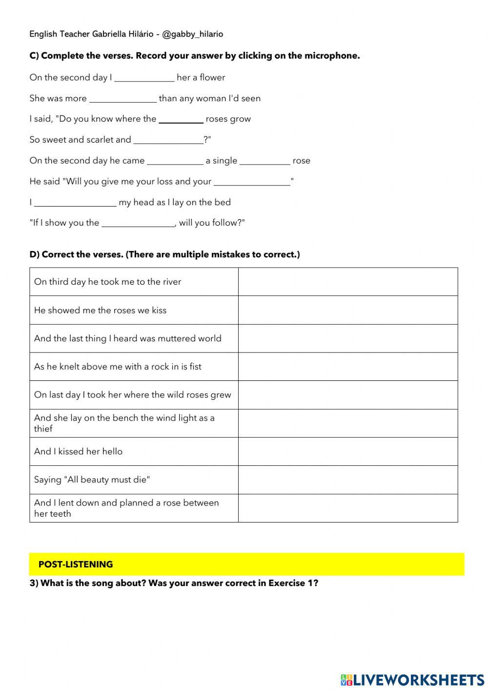 LISTENING – Nick Cave & The Bad Seeds ft. Kylie Minogue   Where the Wild Roses Grow